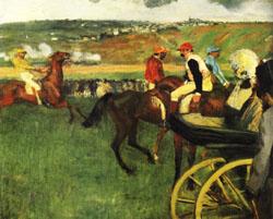 Edgar Degas The Race Track Amateur Jockeys near a Carriage China oil painting art